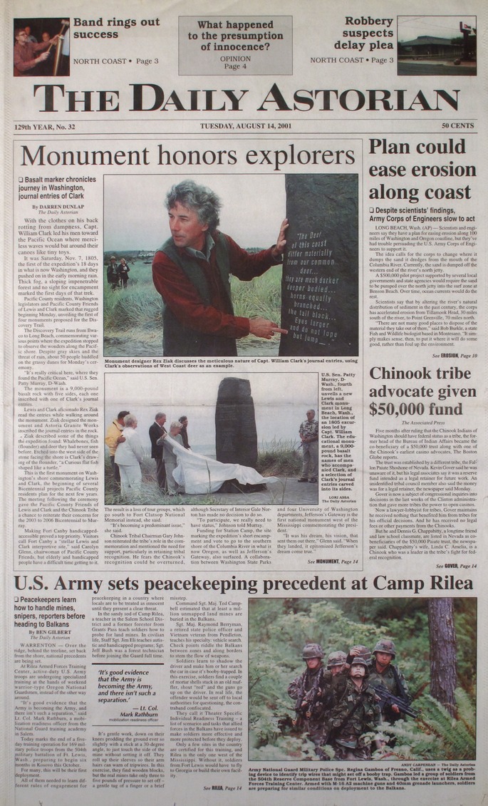 The Daily Astorian August 2001